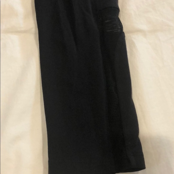 Splits59 Black Mesh Capri Leggings - Picture 6 of 7